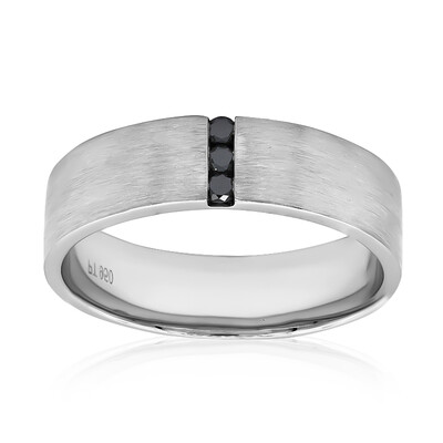Schwarzer Diamant-Platinring