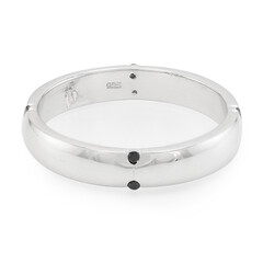 Schwarzer Spinell-Silberring