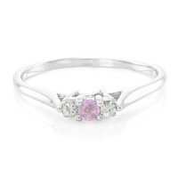 Pinkfarbener Ceylon-Saphir-Silberring