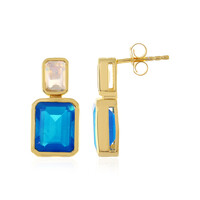 Äthiopischer Blauer Opal-Silberohrringe