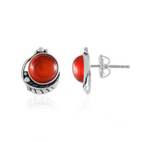 Roter Onyx-Silberohrringe (Desert Chic)
