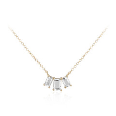 Weißer Topas-Silbercollier