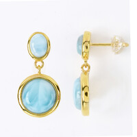 Larimar-Silberohrringe