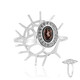 Champagner-Zirkon-Silberring (MONOSONO COLLECTION)