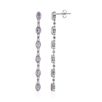 Bolivianischer Amethyst-Silberohrringe