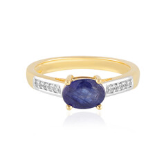 Blauer Madagaskar-Saphir-Silberring
