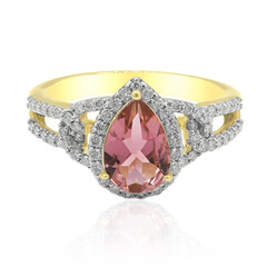 Brasilianischer Pinkfarbener Turmalin-Goldring