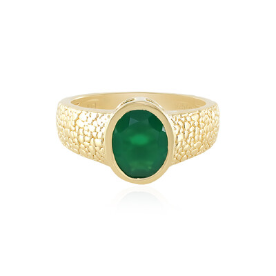 Grüner Onyx-Silberring