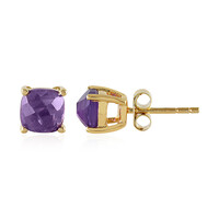 Sambia-Amethyst-Silberohrringe