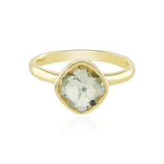 Grüner Amethyst-Silberring