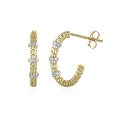 I4 (J) Diamant-Goldohrringe (Ornaments by de Melo)