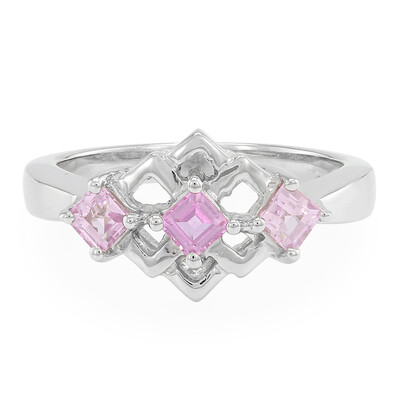 Pinkfarbener Ceylon-Saphir-Silberring