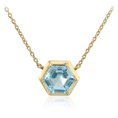 Himmelblauer Topas-Silbercollier