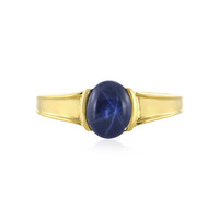 Blauer Stern-Saphir-Silberring