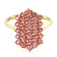Nicht erhitzter Padparadscha-Saphir-Goldring (AMAYANI)