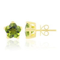 Peridot-Goldohrringe