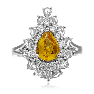 Gelber Saphir-Goldring (CIRARI)