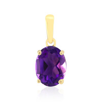 Sambia-Amethyst-Goldanhänger