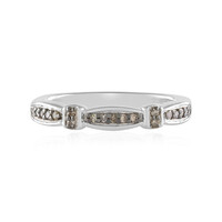 SI1 Champagner-Diamant-Silberring