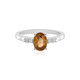 Champagner-Zirkon-Silberring