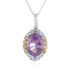 Lavendel-Amethyst-Silberhalskette