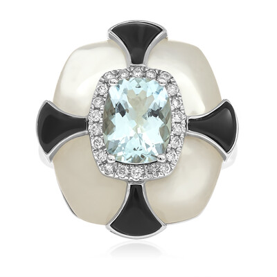 AAA-Brasilianischer Aquamarin-Goldring (CIRARI)