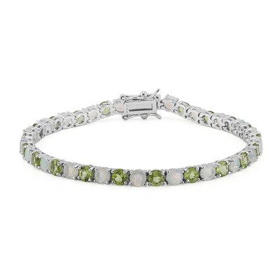 Edelstein-Silberarmband
