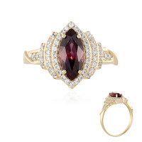 Pinkfarbener Zirkon-Goldring (Adela Gold)