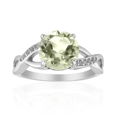 Grüner Amethyst-Silberring