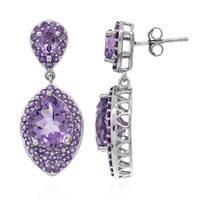 Lavendel-Amethyst-Silberohrringe