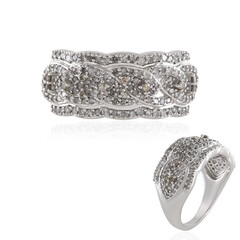 I3 Diamant-Silberring
