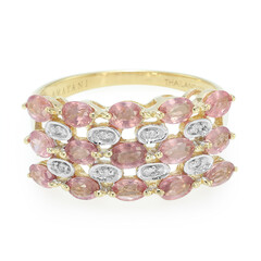 Nicht erhitzter Padparadscha-Saphir-Goldring (AMAYANI)