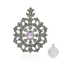 Amethyst-Silberanhänger/-brosche