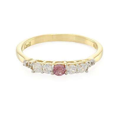 Padparadscha-Saphir-Silberring