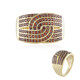 Champagner-Zirkon-Silberring