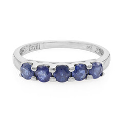 Blauer Burmesischer Saphir-Silberring