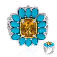 Citrin-Silberring (Dallas Prince Designs)