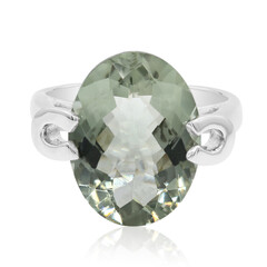 Grüner Amethyst-Silberring