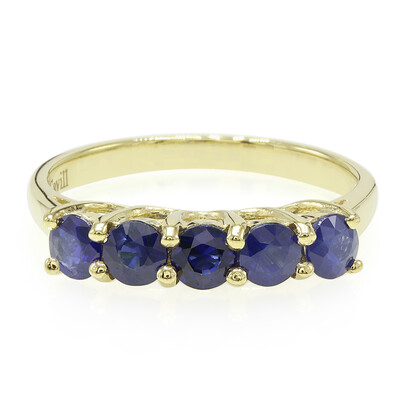Blauer Burmesischer Saphir-Silberring