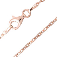 925er Silber-Ankerkette - 50 cm - 2,8 g - rosévergoldet