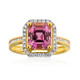 Pinkfarbener Diaspor-Goldring (AMAYANI)