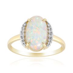 Brasilianischer Weißer Opal-Goldring