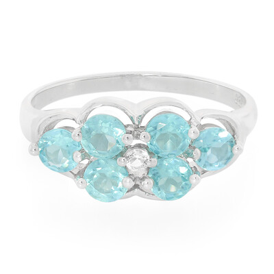 Blauer Apatit-Silberring