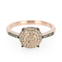 Schokoladen-Diamant-Silberring
