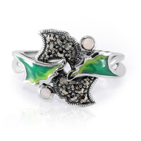 Weißer Opal-Silberring