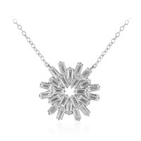 Weißer Topas-Silbercollier
