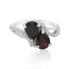 Granat-Silberring