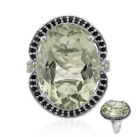 Grüner Amethyst-Silberring