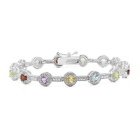 Edelstein-Silberarmband