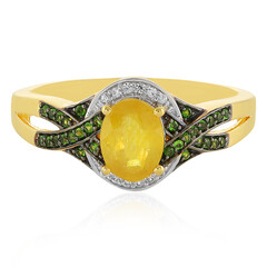 Gelber Madagaskar-Saphir-Silberring